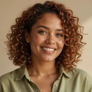Retrato de Cora, persona de IA do Fios
